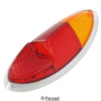 Taillight lens European amber/red (each)
