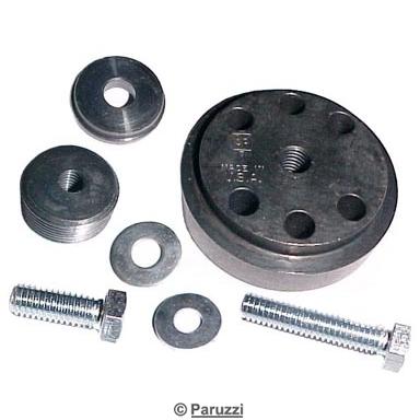 Flywheel dowel pin fixture