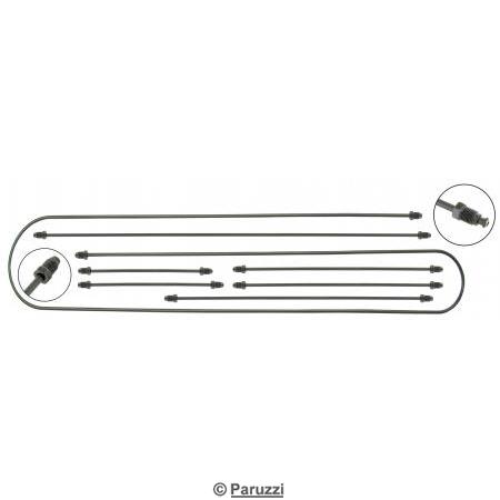 Brake line kit for a single brake system (7-part)