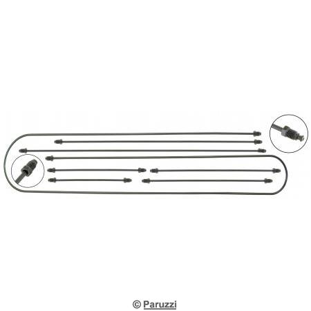 Tuyaux de frein pour double circuit de freinage, en 7 pices
