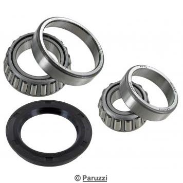 Front wheel bearing kit for drum brakes one side