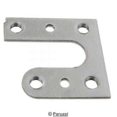 Door hing threaded plate