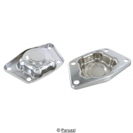 Chrome spring plate caps (per pair)