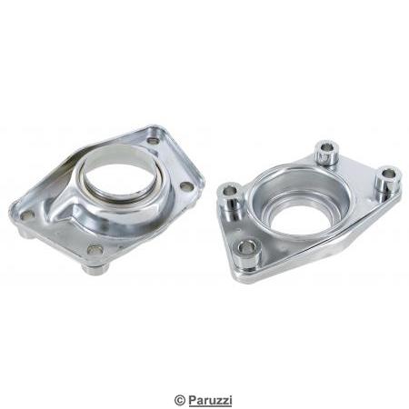 Chrome spring plate caps (per pair)