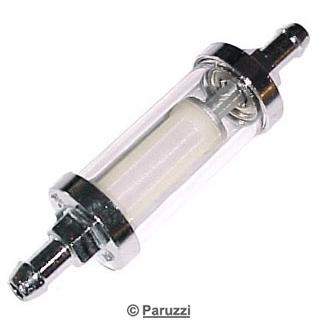 Fuel filter for carburetor engines chrome