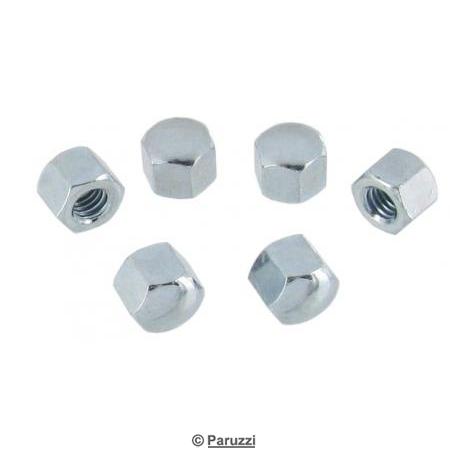 Domed cap nuts M6 (6 pieces)
