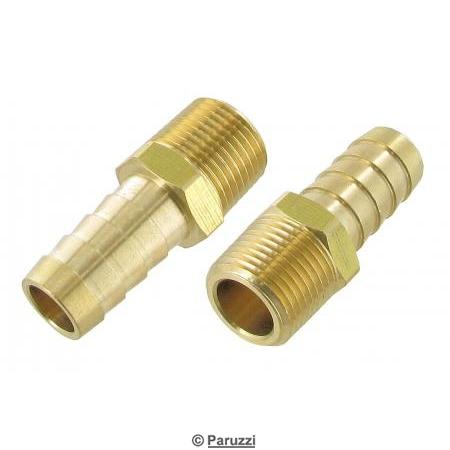 Brass hose barb male threaded (per pair)