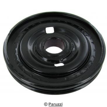 Steel stock crankshaft pulley (painted black)