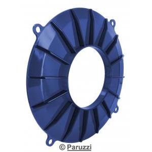 Blue transparant finned backing plate cover 