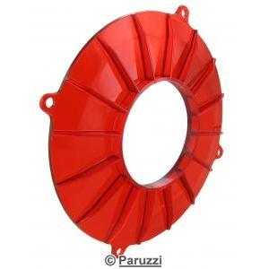 Red transparant finned backing plate cover 