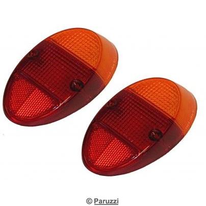 Taillight lens Euro amber/red A-quality (per pair)
