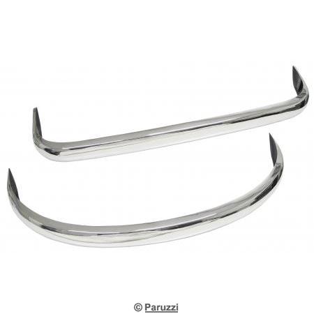 Euro bumpers polished stainless steel (slash cut) (per pair)