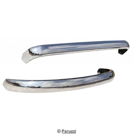 Euro bumpers polished stainless steel (diamond cut) (per pair)