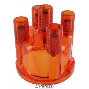 Distributor cap red transparent