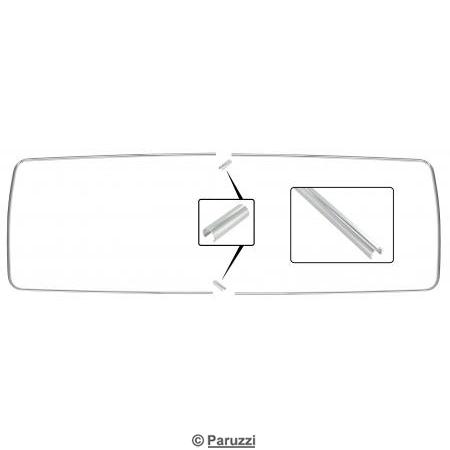 Moulures/joncs en aluminium pour vitre/glace latrale centrale sans dflecteur