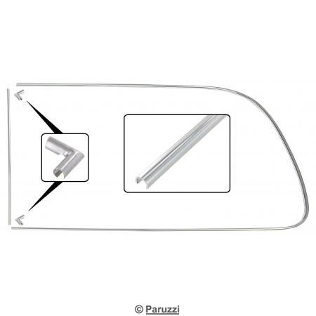 Rear side window molding aluminum with vent window left