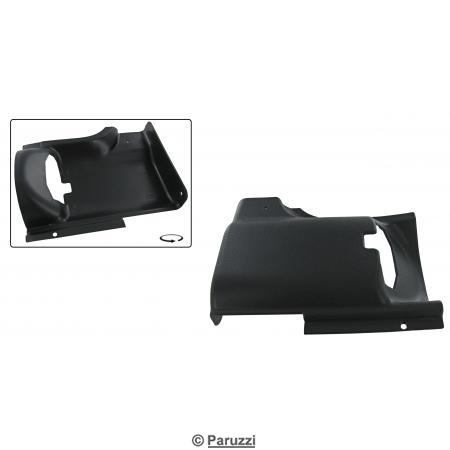 Sliding door lock cover black right 