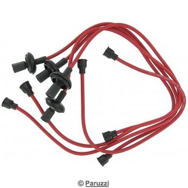 Bougiekabel set high performance 7 mm (koperen kern) rood
