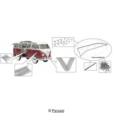 Samba moldings including endcaps and screws (10-part)