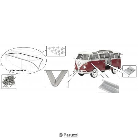 Kit de moulures/joncs pour Samba avec embouts et vis de montage (en 10 pices)
