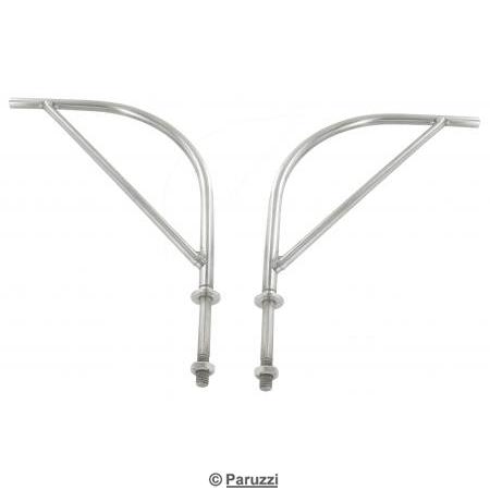 Bras de rtroviseur renforc en inox, modle en forme de harpe, la paire
