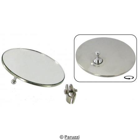 Exterior mirror including clamp stainless steel B-quality (each)