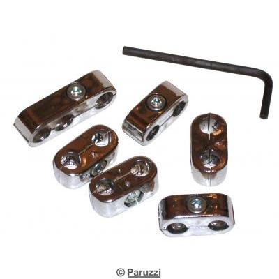 Ignition wire separators chrome