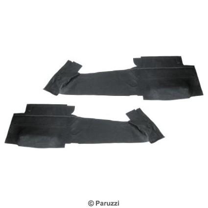 Zwart rubber matten tegen en rond het stoel voetstuk (per paar) 
