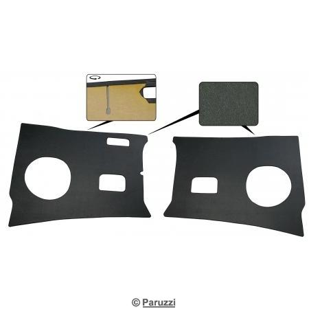 Kick panels black vinyl covered fiber board (per pair)