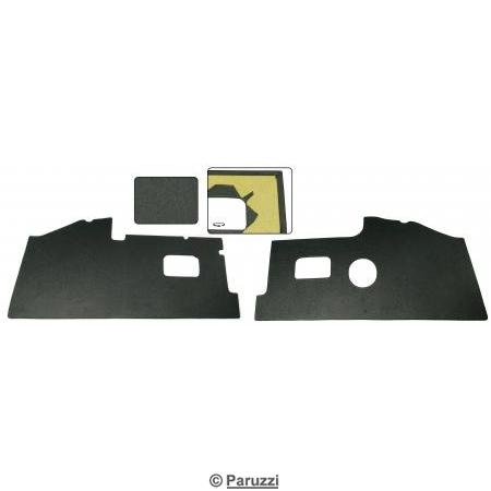 Kick panels black vinyl covered fiber board (per pair)