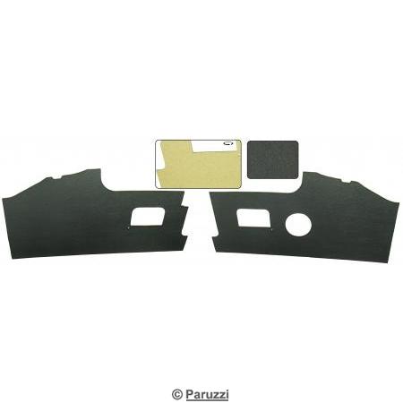 Kick panels black vinyl covered fiber board (per pair)