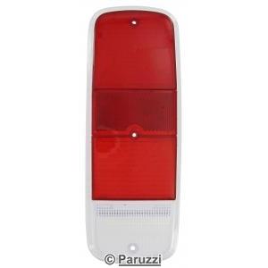 Taillight lens USA red/red/clear (each)