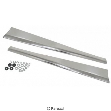 Smooth polished stainless steel running boards (per pair)