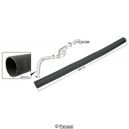 Flexible d'air chaud gauche pour soufflante d'air chaud, en carton, diamtre 55 mm, longueur 1000 mm
