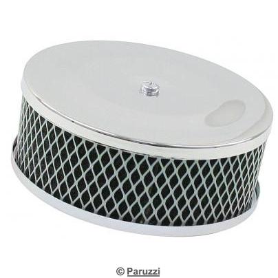 Air cleaner perforated chrome 140 mm, height 65 mm (each)