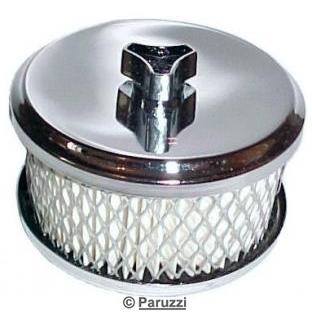 Chrome mini air cleaner 100 mm height 60 mm (each)