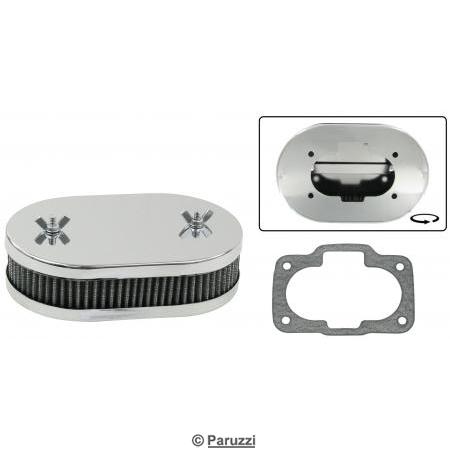 Krom oval luftfilter (stk)