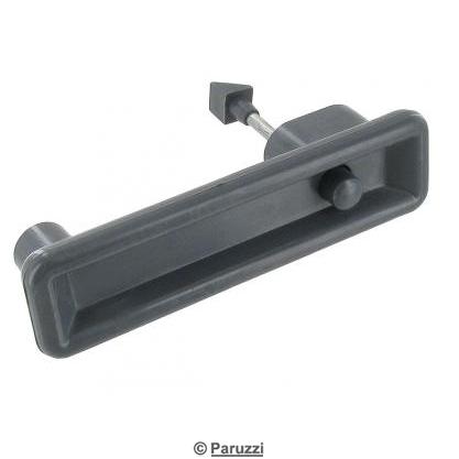 Cabinet door handle grey with grey push botton (each)