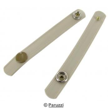 Fridge and top board lock straps silver beige (per pair)