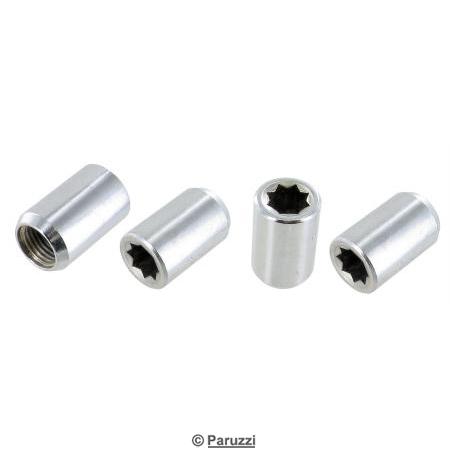 Wheel nuts galvanized steel (4 pieces)