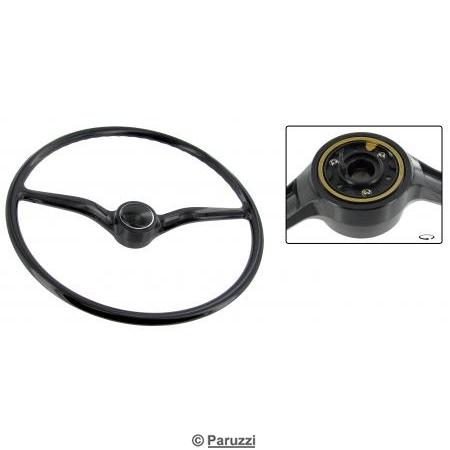 Steering wheel standard including horn button black