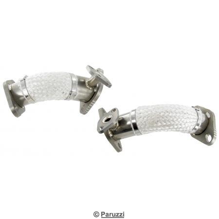 Stainless steel exhaust flange with hotspot (per pair)