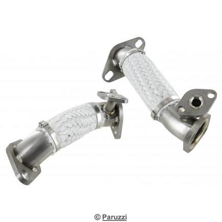 Stainless steel exhaust flange with hotspot (per pair)