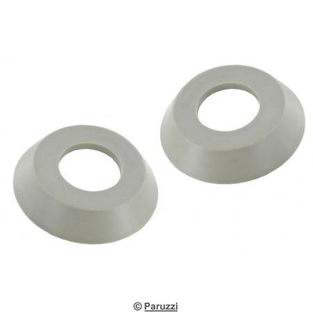 Door handle escutcheons silver beige (per pair)