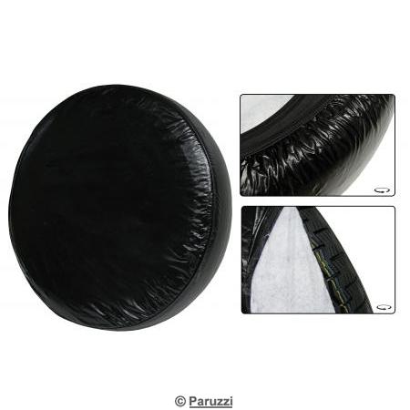 Cobertura da roda sobressalente em vinyl preto