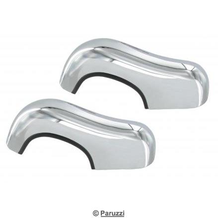 Barrettes/butoirs chrom(e)s inox pour pare-chocs, la paire