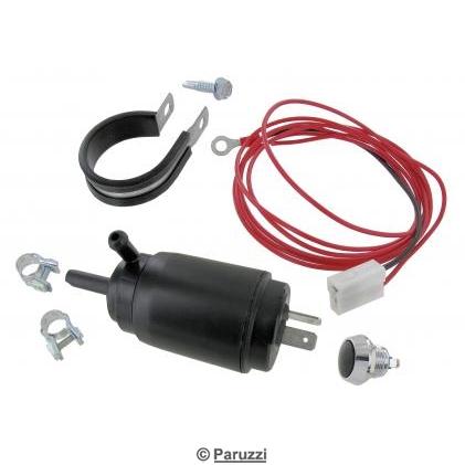 Windscreen washer conversion kit from manual to electric 12V