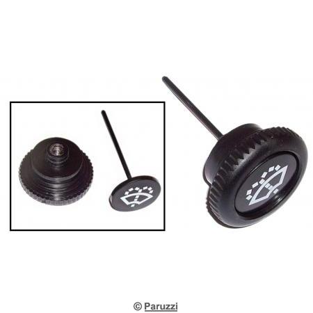 Wiper switch knob including windscreen washer push button