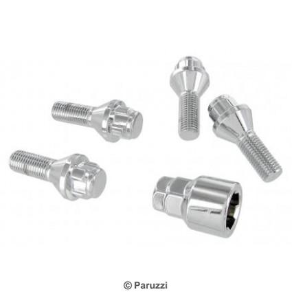 Chrome wheel lock bolts (4 pieces)