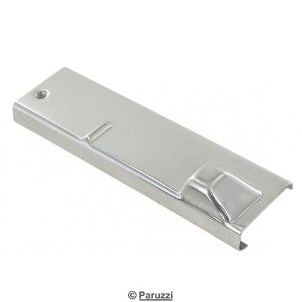 Stainless steel lock plate rear vent window left